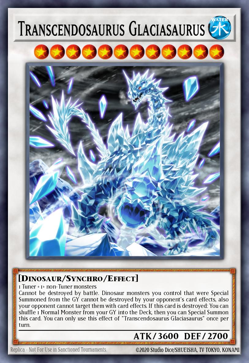 Transcendosaurus Glaciasaurus Ultra Rare MP24-EN297 25th Anniversary Tin Dueling Mirrors Yugioh card