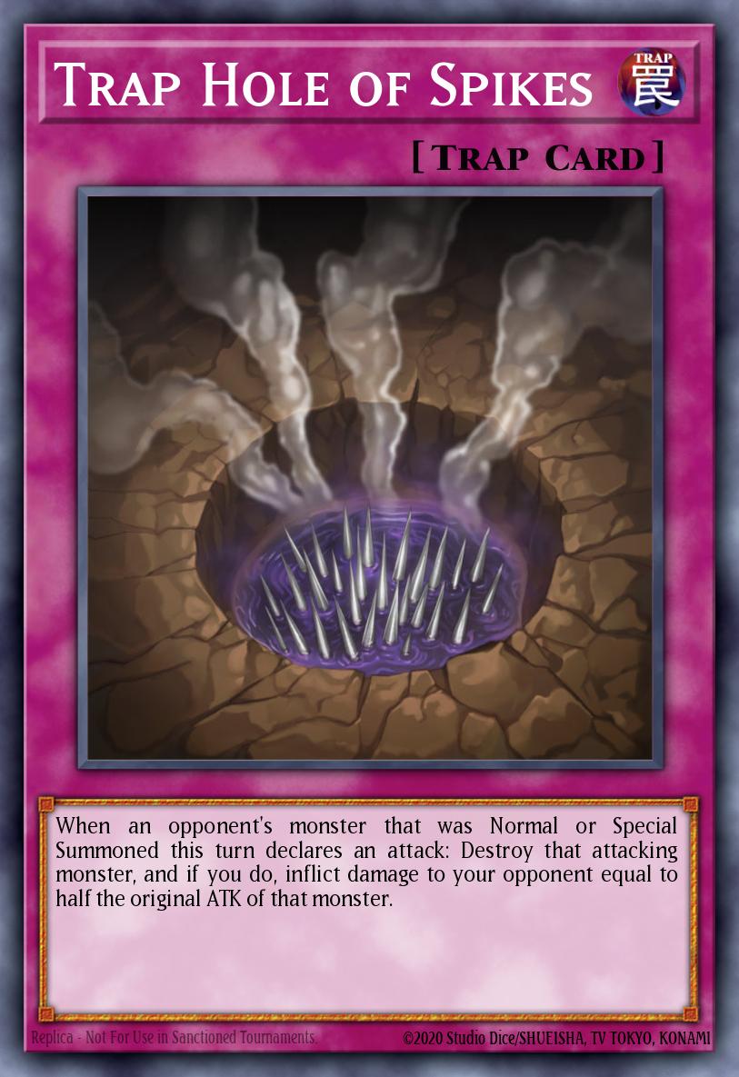 Trap Hole of Spikes Super Rare MIL1-EN022 Millennium Pack Yugioh card