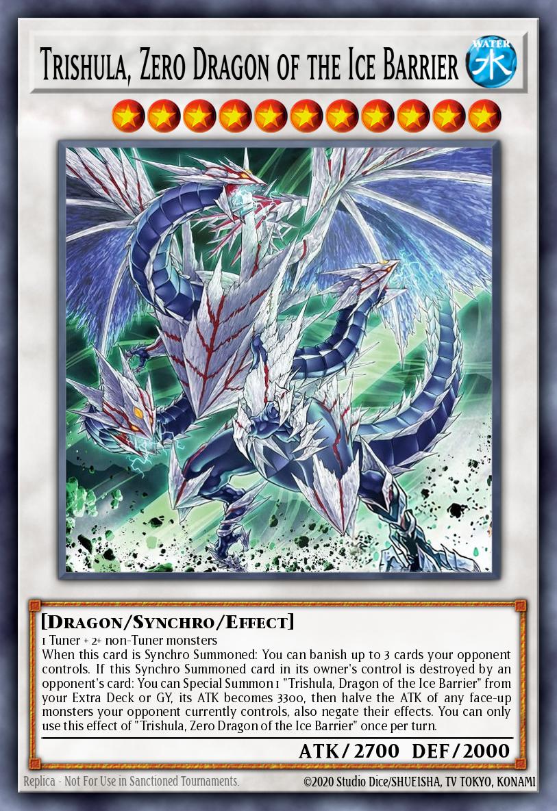 Trishula Zero Dragon of the Ice Barrier Ultra Rare SDFC-EN041 Structure Deck Freezing Chains Yugioh card