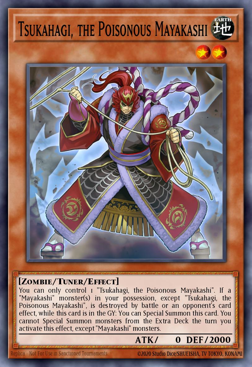 Tsukahagi the Poisonous Mayakashi Super Rare HISU-EN028 Hidden Summoners Yugioh card