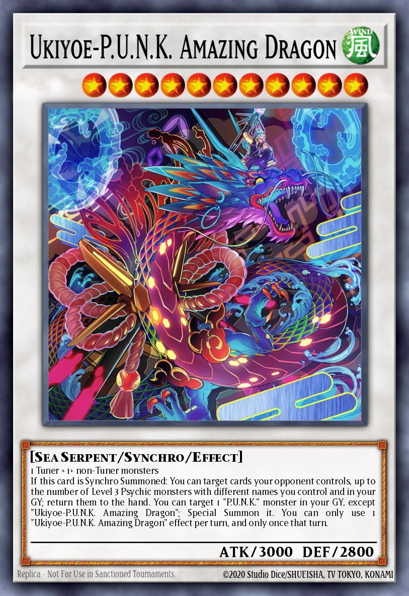 Ukiyoe-PUNK Amazing Dragon Ultra Rare BLMM-EN077 Battles of Legend Monster Mayhem Yugioh card