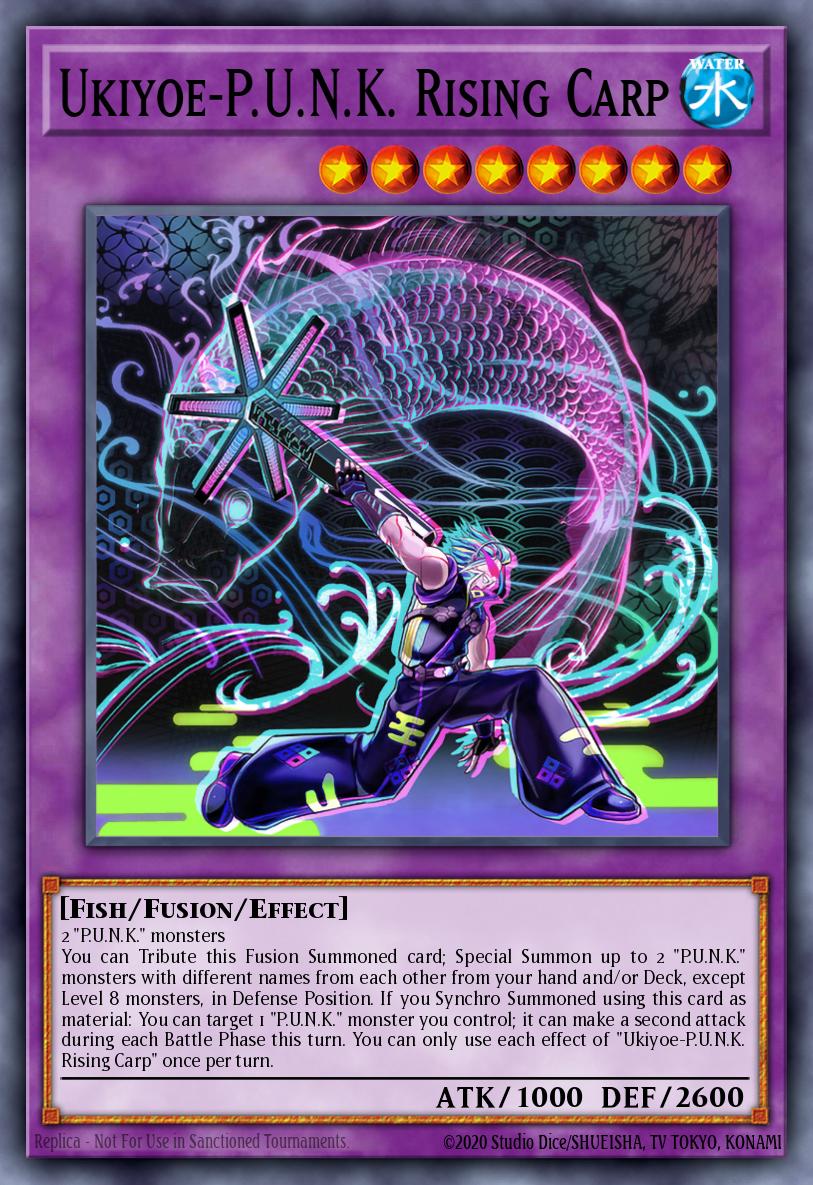 Ukiyoe-PUNK Rising Carp Ultra Rare BLMM-EN079 Battles of Legend Monster Mayhem Yugioh card