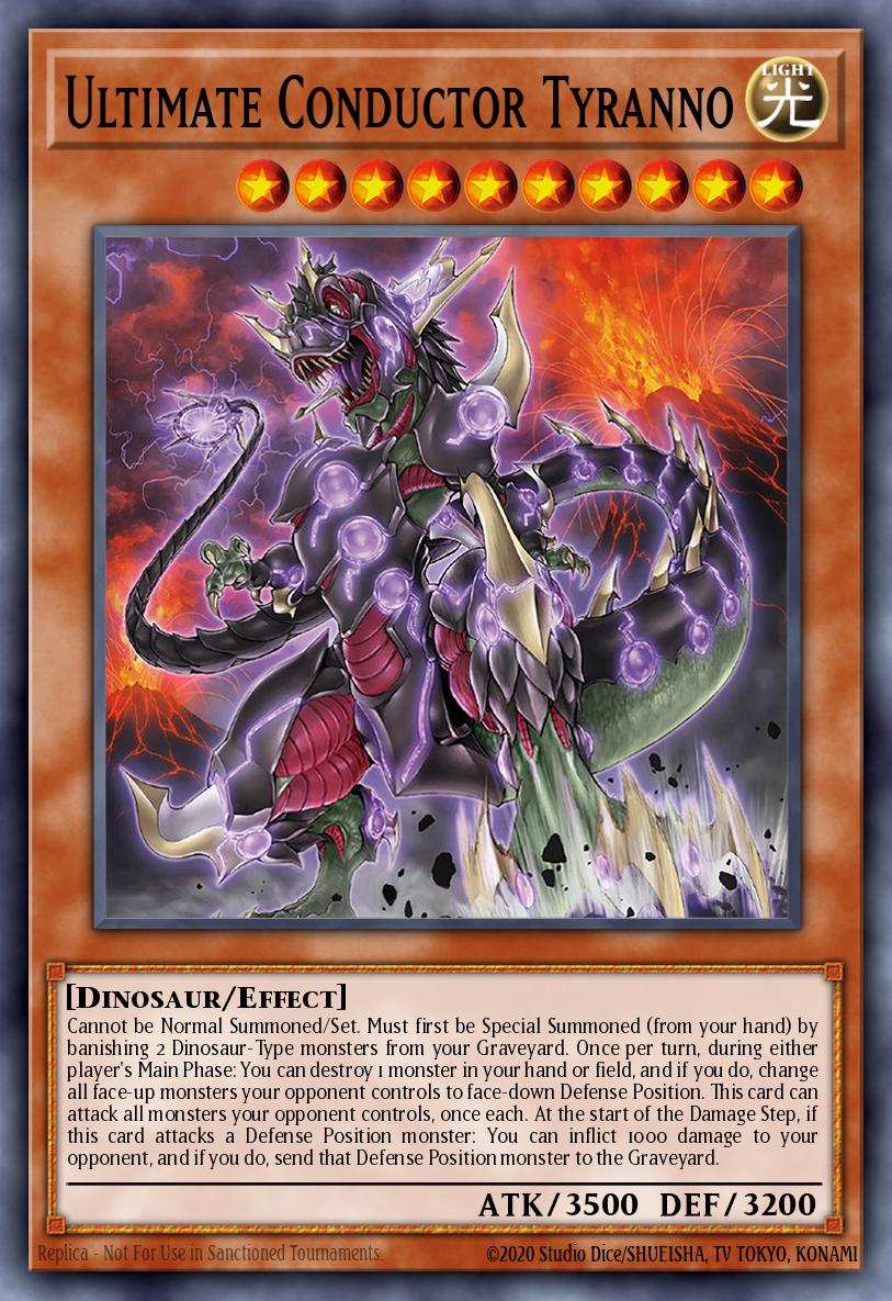 Ultimate Conductor Tyranno Ultra Rare SR04-EN001 Dinosmashers Fury Structure Deck Yugioh card