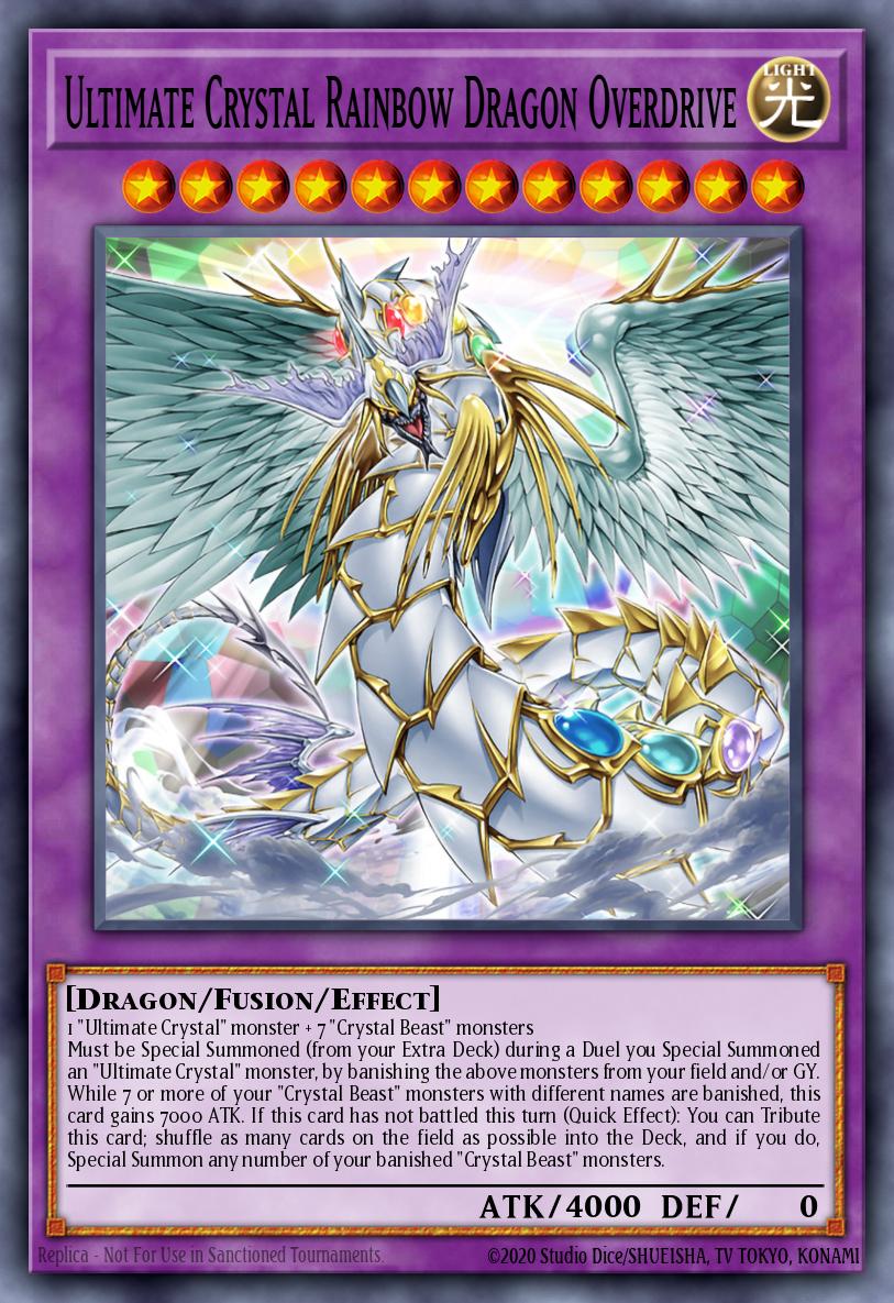 Ultimate Crystal Rainbow Dragon Overdrive Ultra Rare SDCB-EN042 Structure Deck Legend of the Crystal Beasts Yugioh card