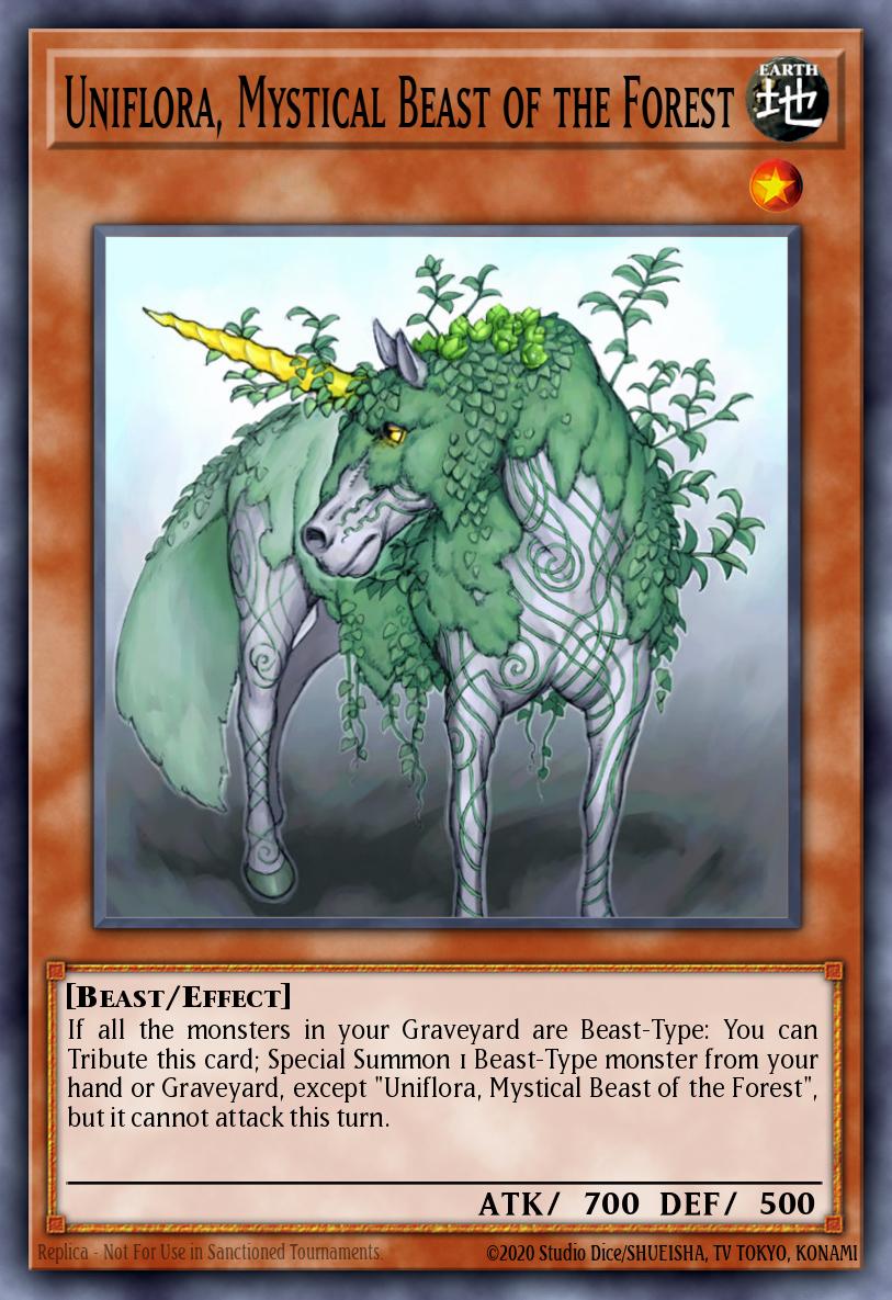 Uniflora Mystical Beast of the Forest Common OP17-PT035 OTS Tournament Pack 17 (POR) Yugioh card
