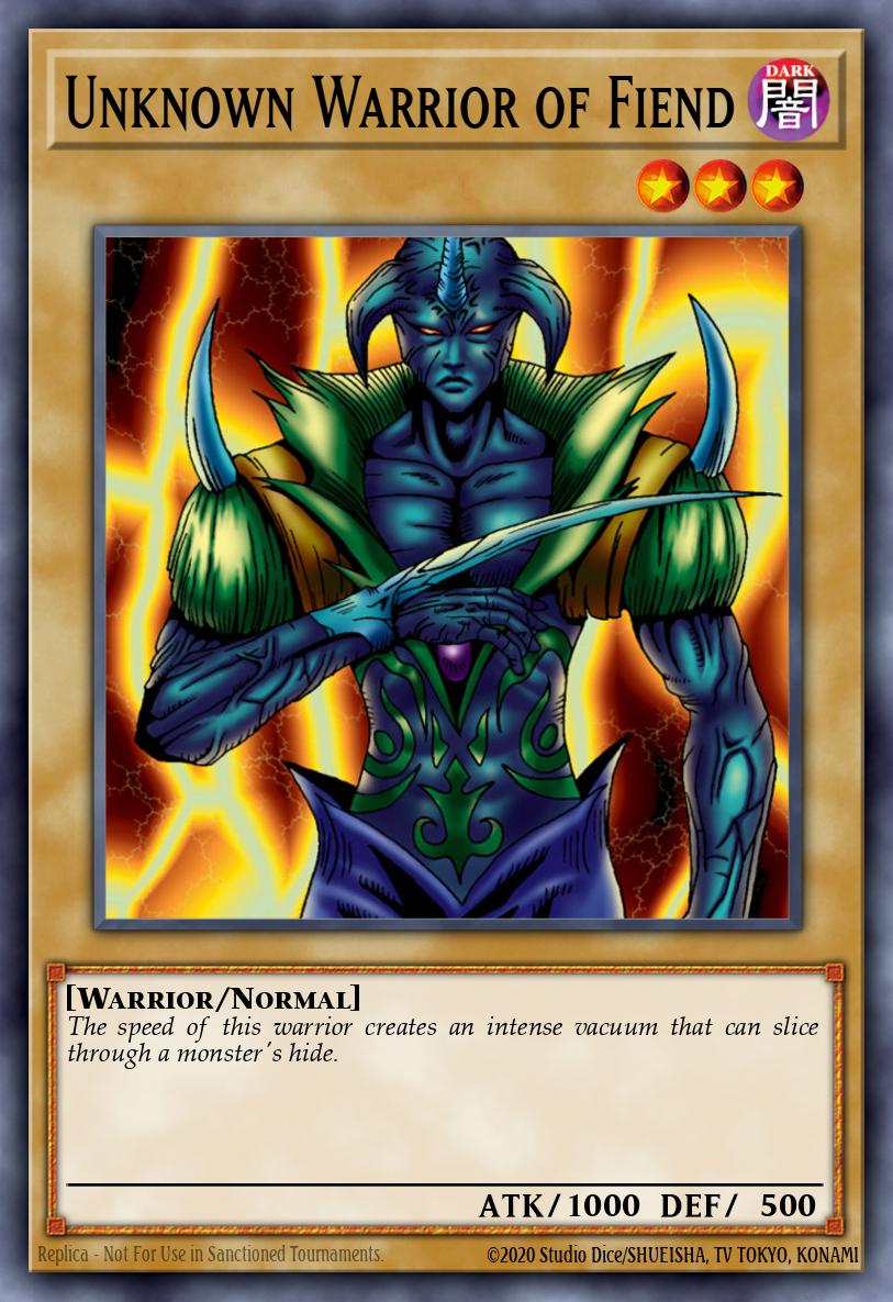 Unknown Warrior of Fiend Common SDK-017 Starter Deck Kaiba Yugioh card