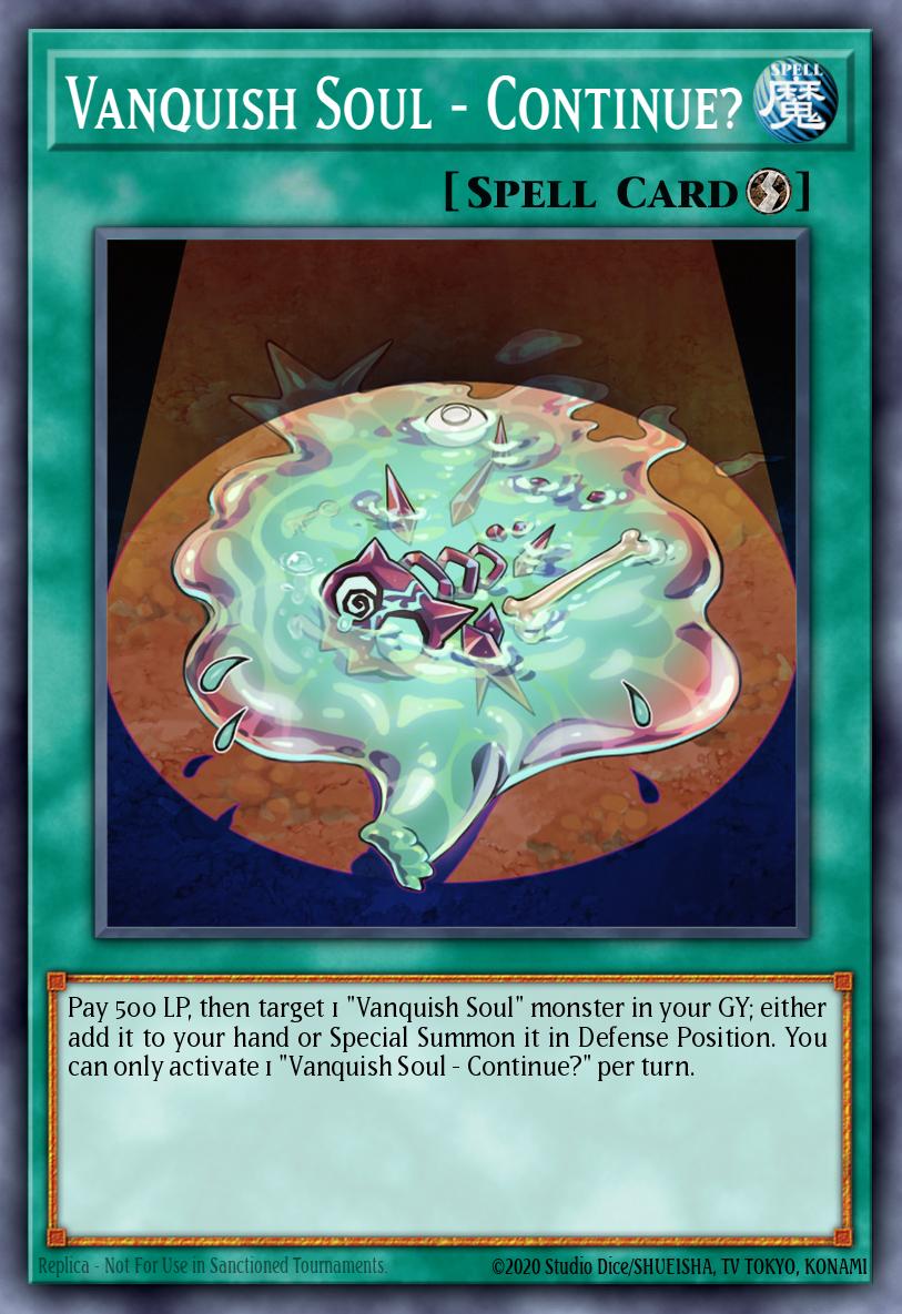 Vanquish Soul - Continue Super Rare WISU-EN025 Wild Survivors Yugioh card