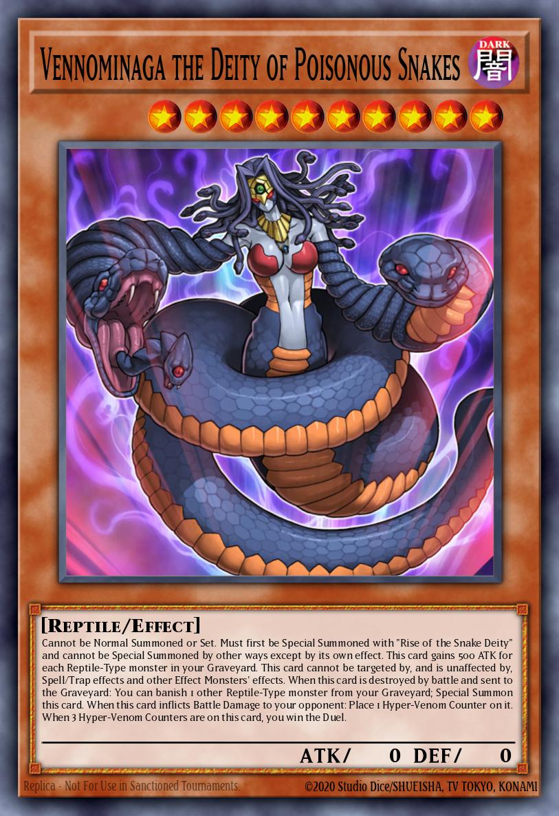 Vennominaga the Deity of Poisonous Snakes Collector's Rare ANGU-EN041 Ancient Guardians Yugioh card