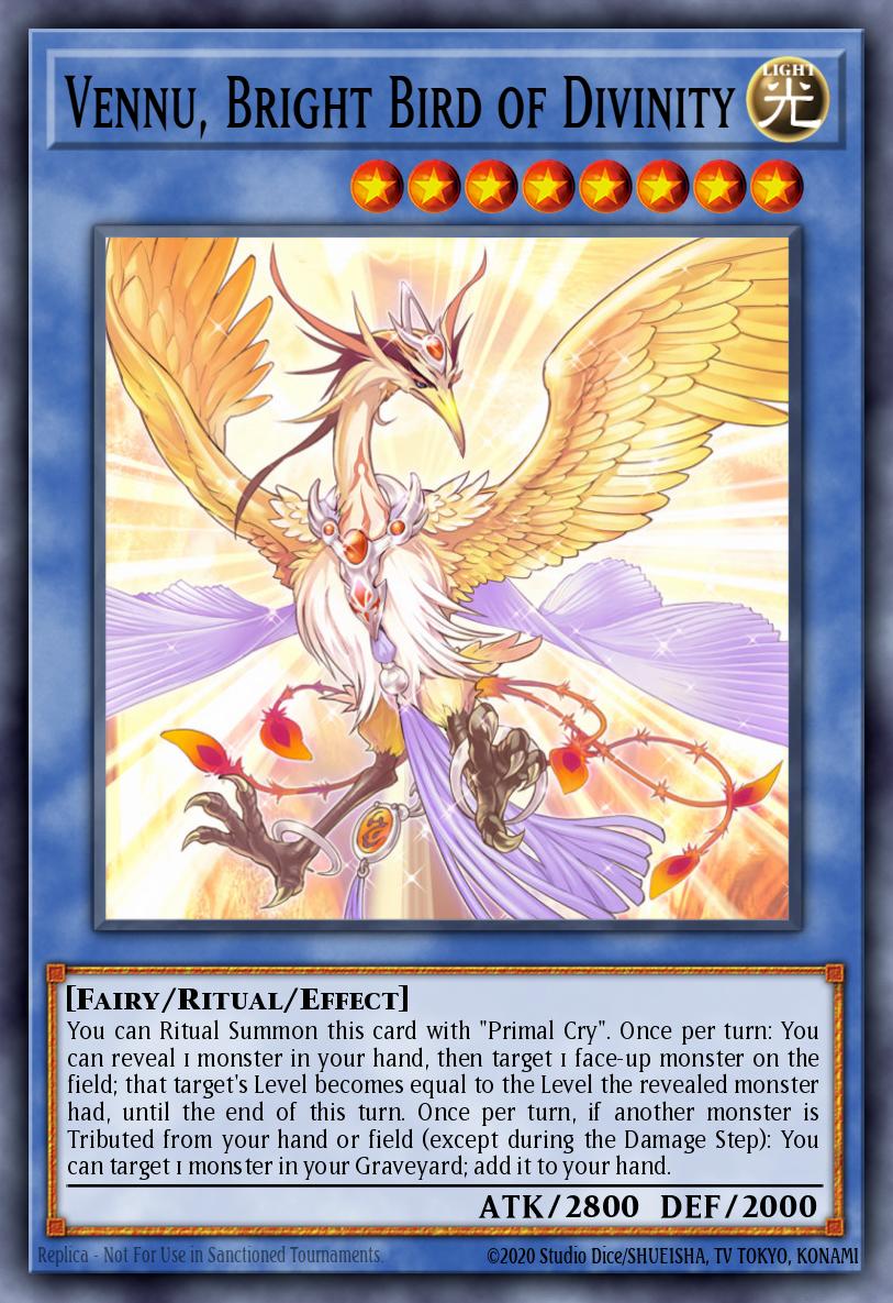 Vennu Bright Bird of Divinity Common MACR-EN097 Maximum Crisis Yugioh card