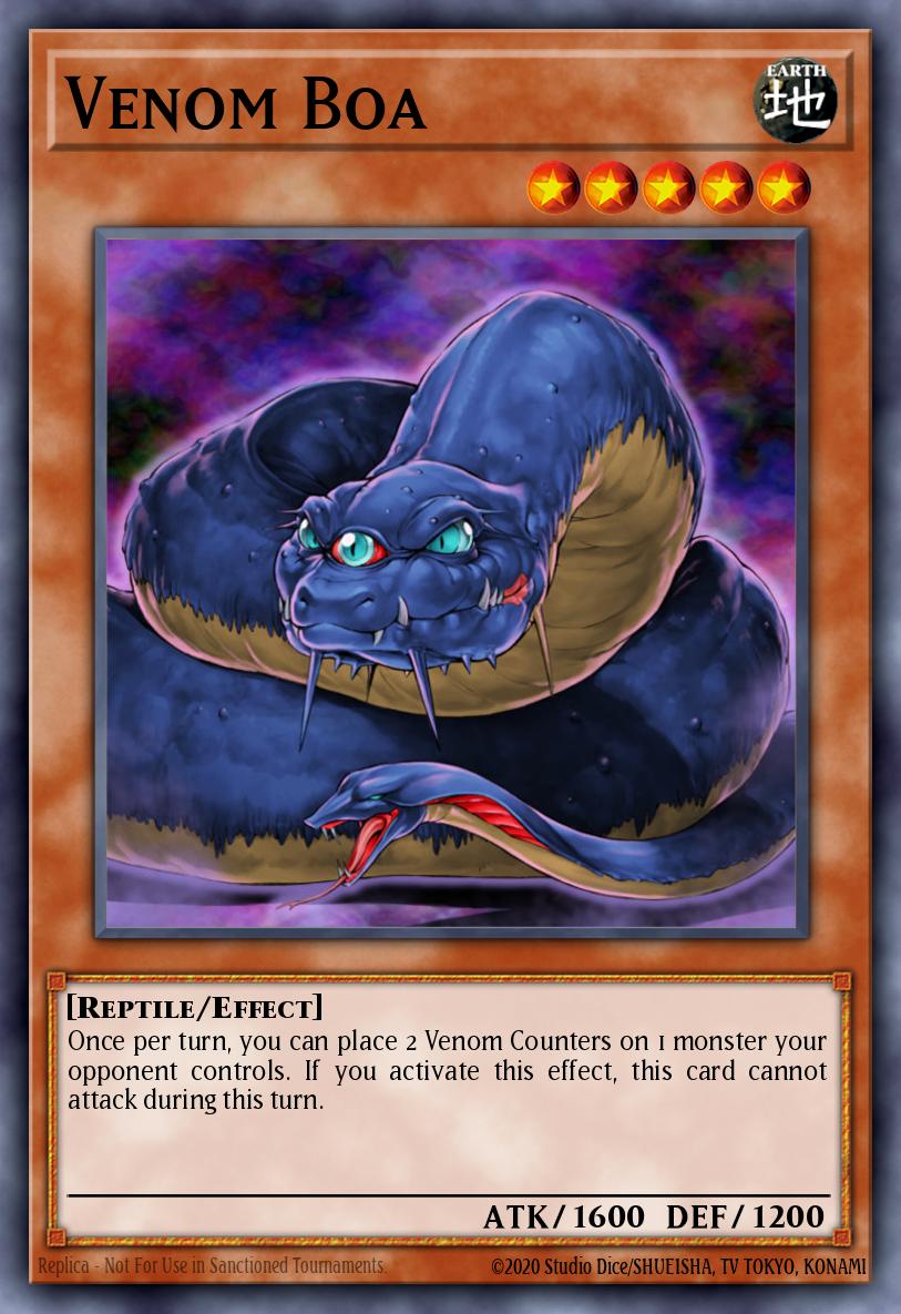Venom Boa Common TAEV-EN016 Tactical Evolution Yugioh card