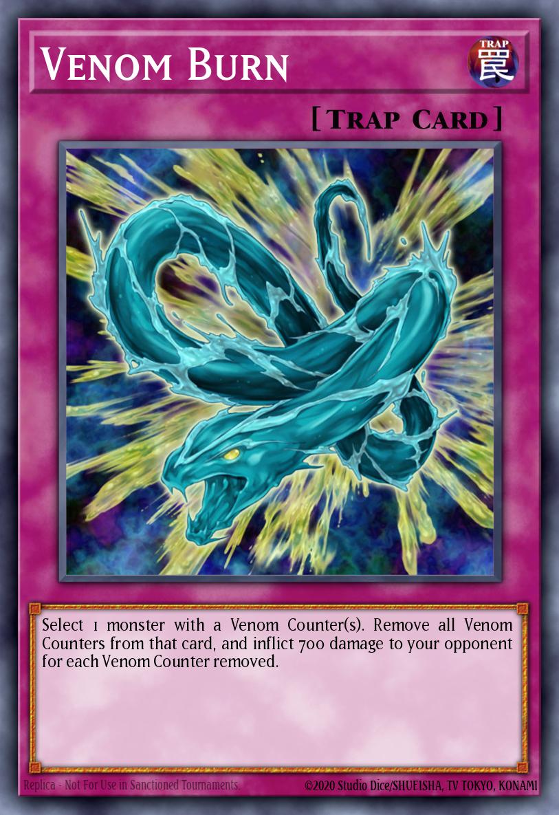 Venom Burn Common TAEV-EN071 Tactical Evolution Yugioh card