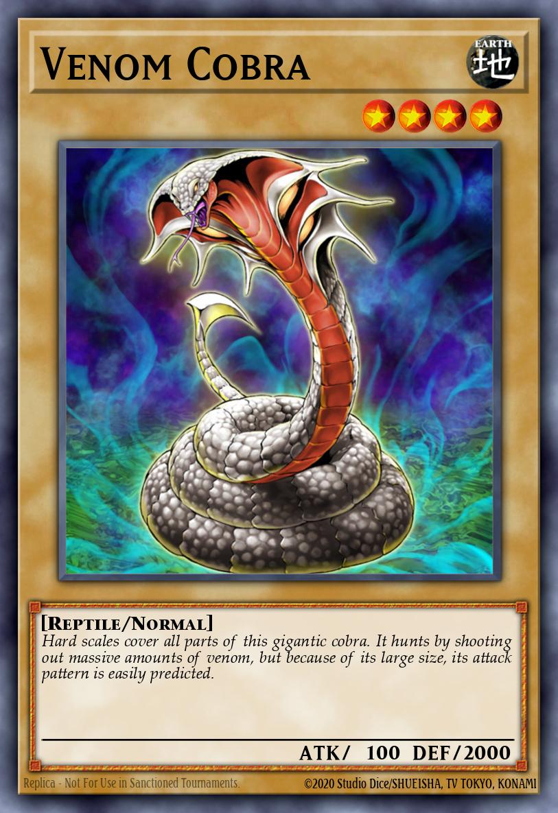 Venom Cobra Common TAEV-EN005 Tactical Evolution Yugioh card