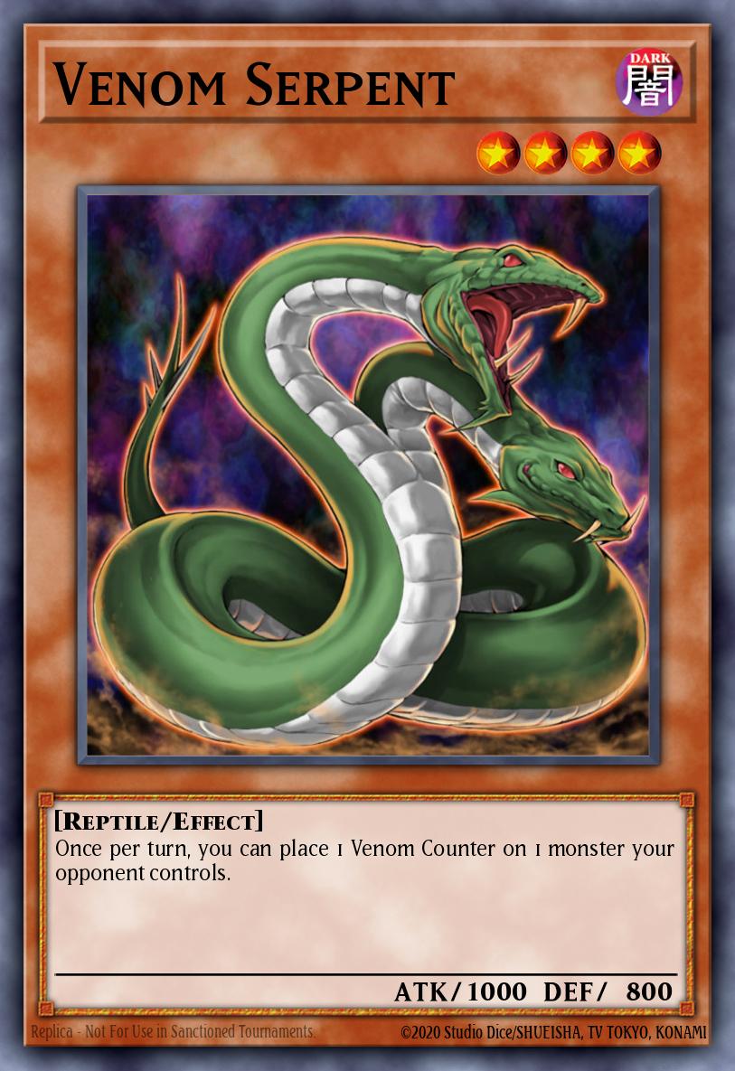 Venom Serpent Common TAEV-EN017 Tactical Evolution Yugioh card