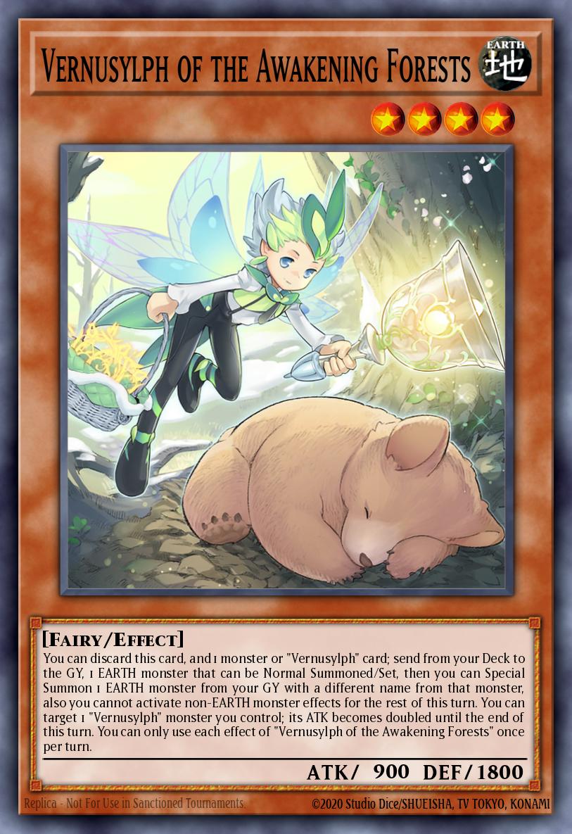 Vernusylph of the Awakening Forests Super Rare POTE-EN017 Power of the Elements Yugioh card