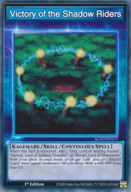 Victory of the Shadow Riders Common SGX3-ENS15 Speed Duel GX Duelists of Shadows Yugioh card