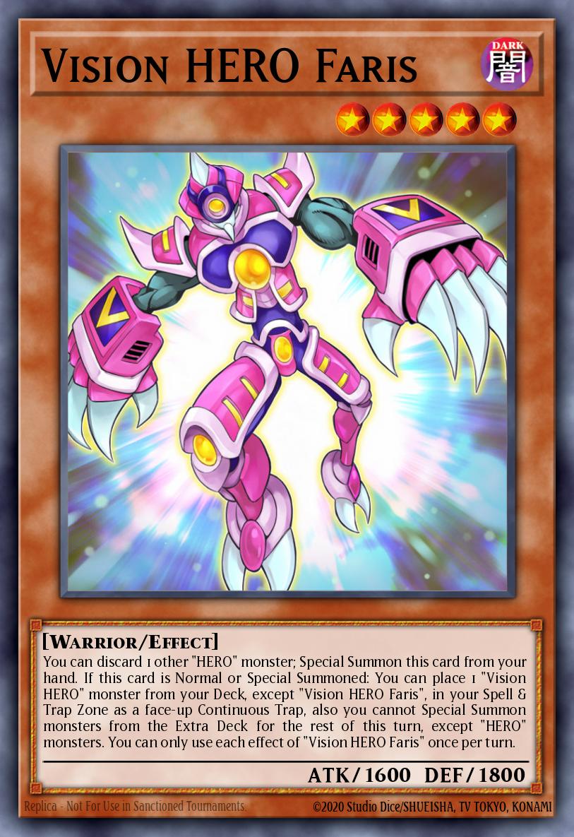 Vision HERO Faris Super Rare RA01-EN004 25th Anniversary Rarity Collection Yugioh card