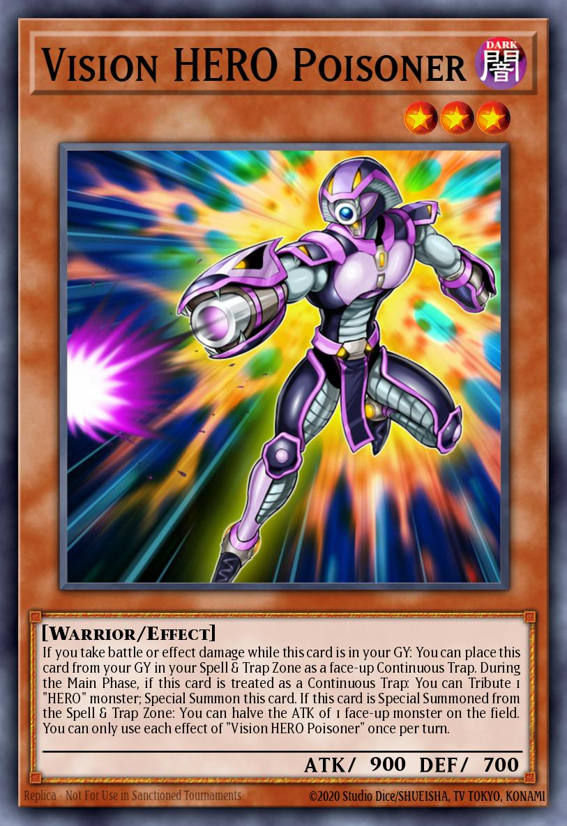 Vision HERO Poisoner Common BLC1-EN083 Battles of Legend Chapter 1 Yugioh card