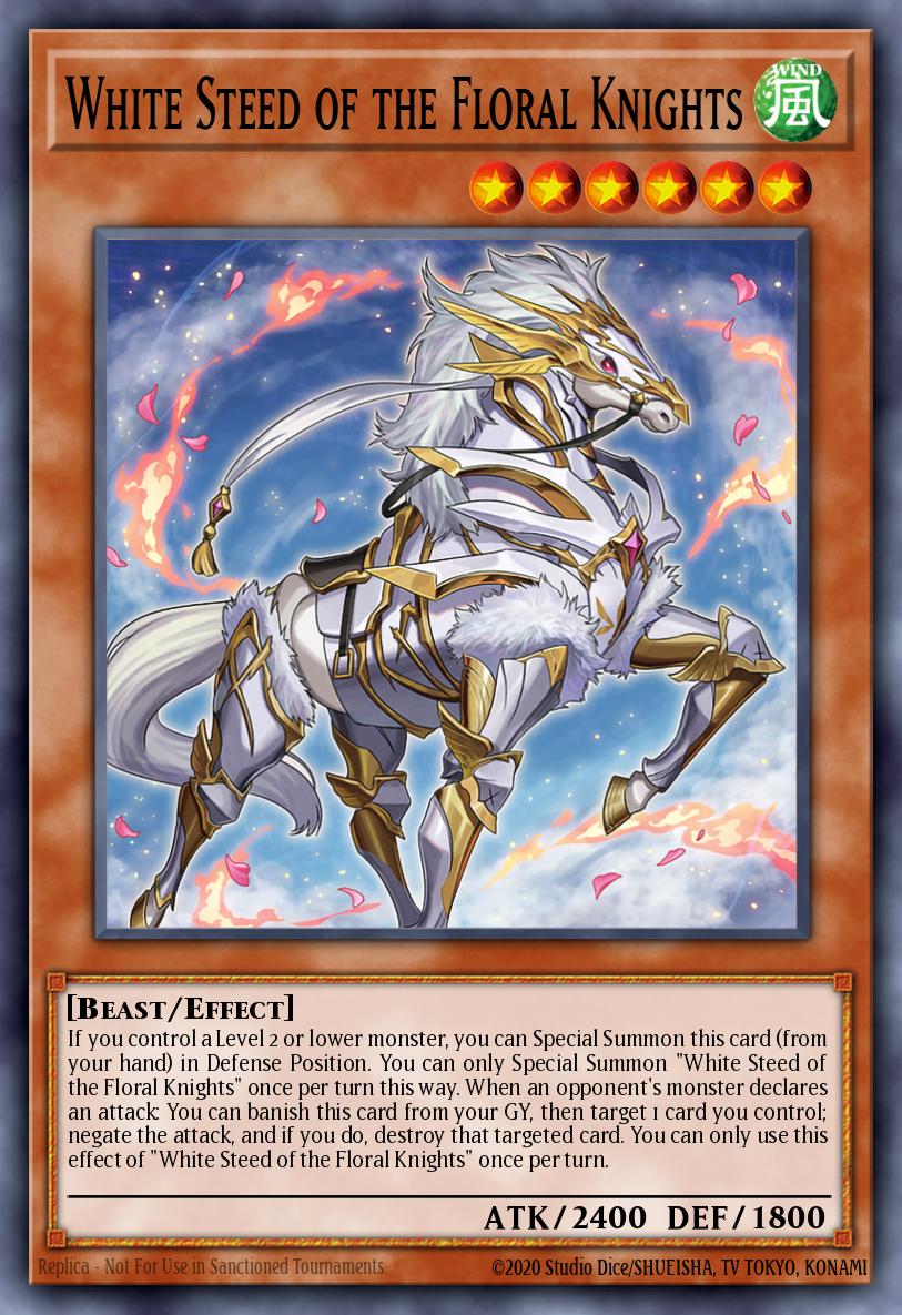 White Steed of the Floral Knights Super Rare LED8-EN022 Legendary Duelists Synchro Storm Yugioh card