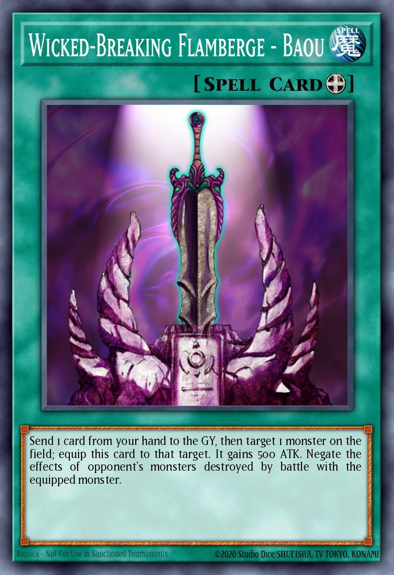 Wicked-Breaking Flamberge - Baou Rare DCR-035 Dark Crisis Yugioh card