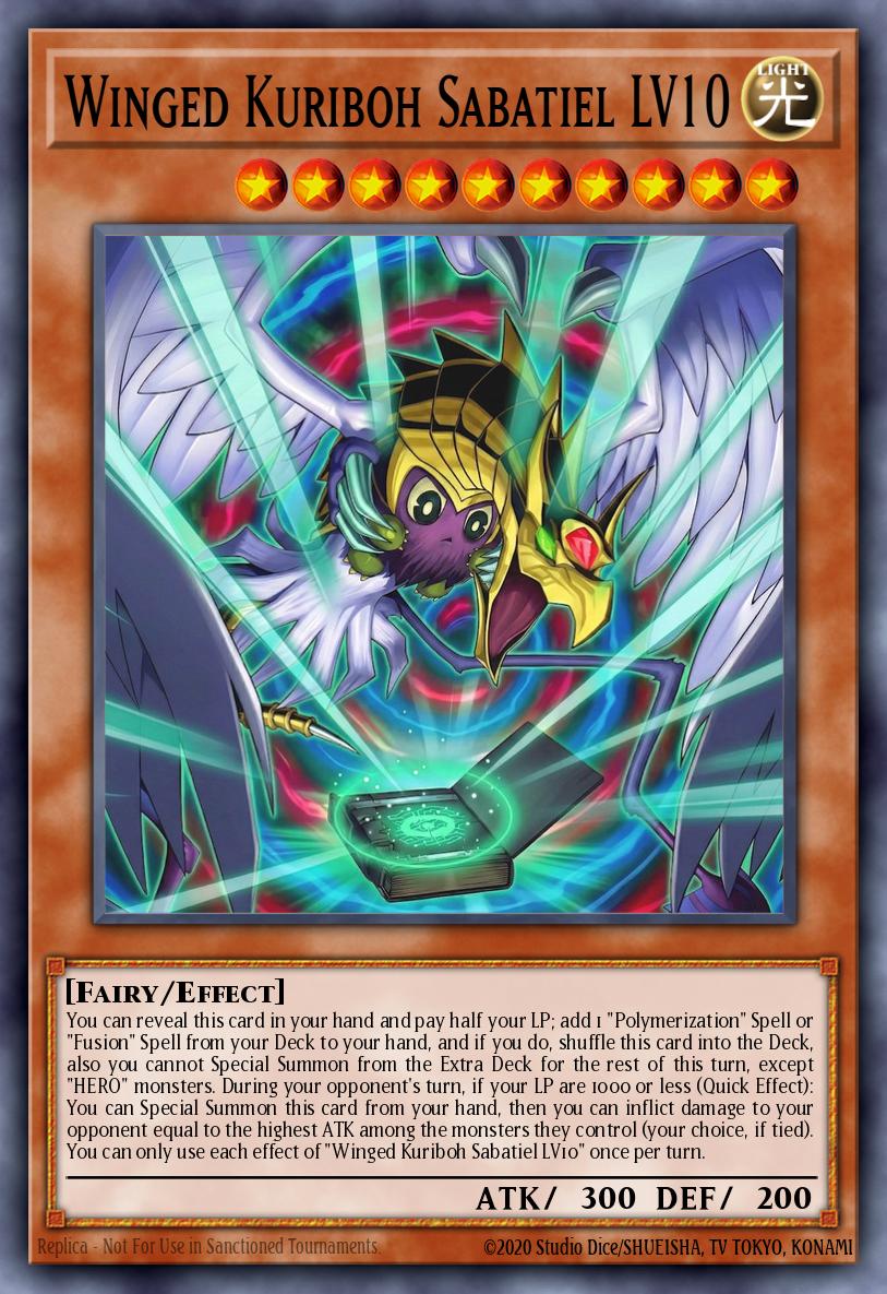 Winged Kuriboh Sabatiel LV10 Grand Master Rare MAMO-EN006 Magnificent Monsters Yugioh card