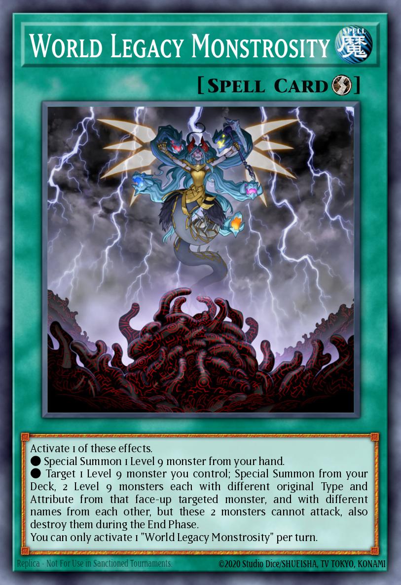 World Legacy Monstrosity Prismatic Secret Rare MP20-EN076 2020 Tin of Lost Memories Mega Pack Yugioh card