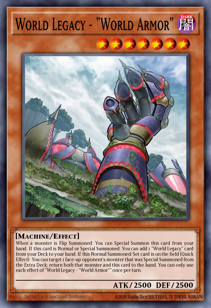World Legacy - World Armor Rare MP18-EN117 2018 Mega-Tin Mega Pack Yugioh card