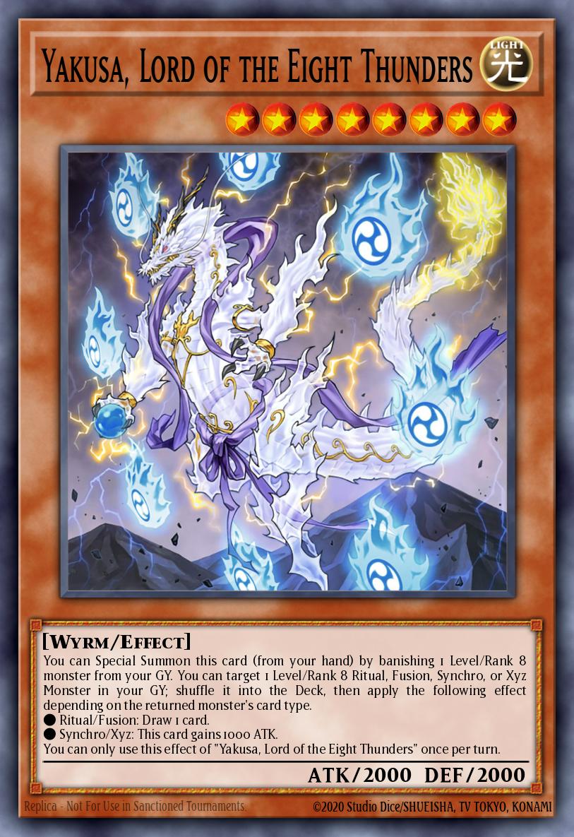 Yakusa Lord of the Eight Thunders Super Rare DIFO-EN095 Dimension Force Yugioh card