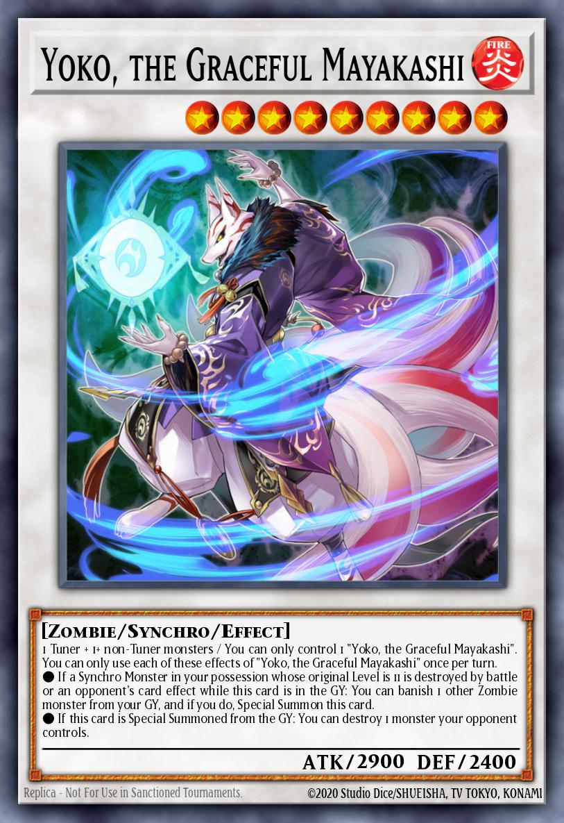 Yoko the Graceful Mayakashi Secret Rare HISU-EN035 Hidden Summoners Yugioh card