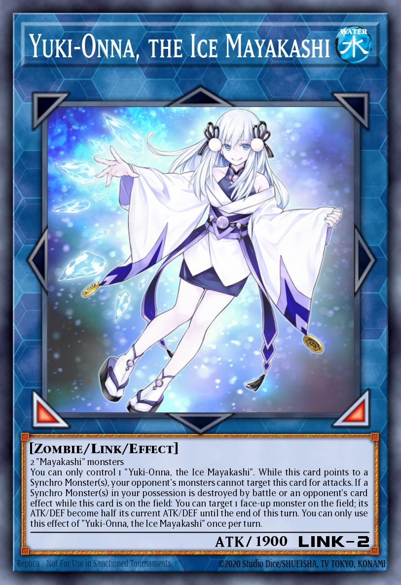 Yuki-Onna the Ice Mayakashi Secret Rare HISU-EN037 Hidden Summoners Yugioh card