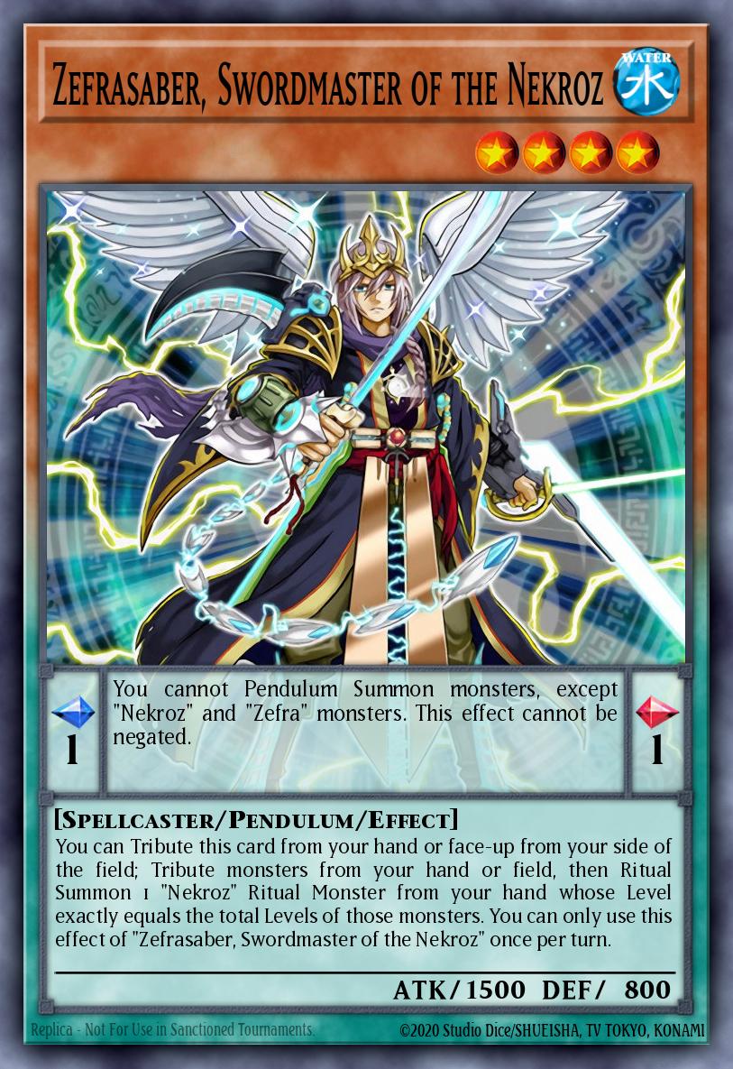 Zefrasaber Swordmaster of the Nekroz Common CROS-EN026 Crossed Souls Yugioh card