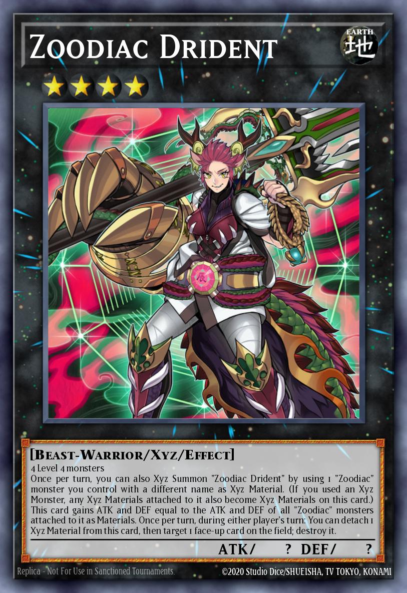 Zoodiac Drident Secret Rare MP17-EN208 2017 Mega-Tin Mega Pack Yugioh card