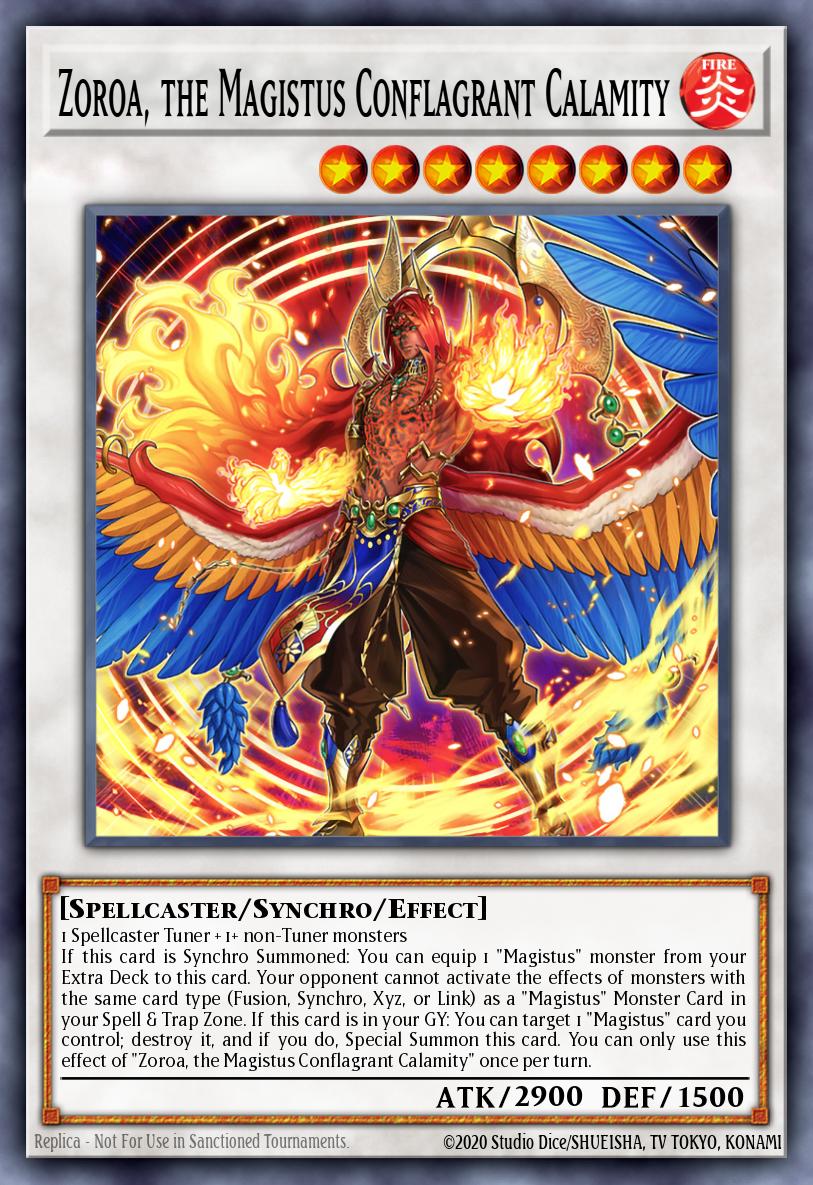 Zoroa, the Magistus Conflagrant Calamity Ultra Rare BLGG-EN093 Battles of Legend: Glorious Gallery Yugioh card