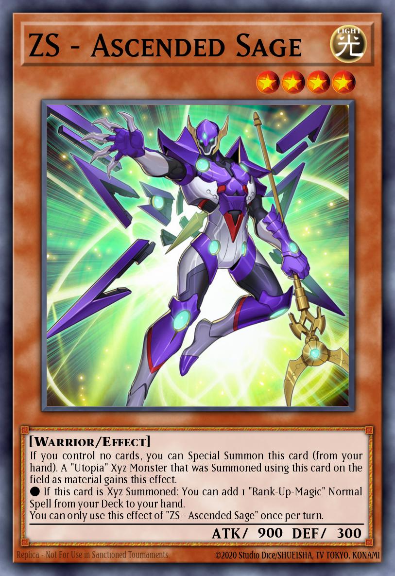 ZS - Ascended Sage Prismatic Secret Rare MP22-EN059 2022 Tin of the Pharaohs Gods Yugioh card