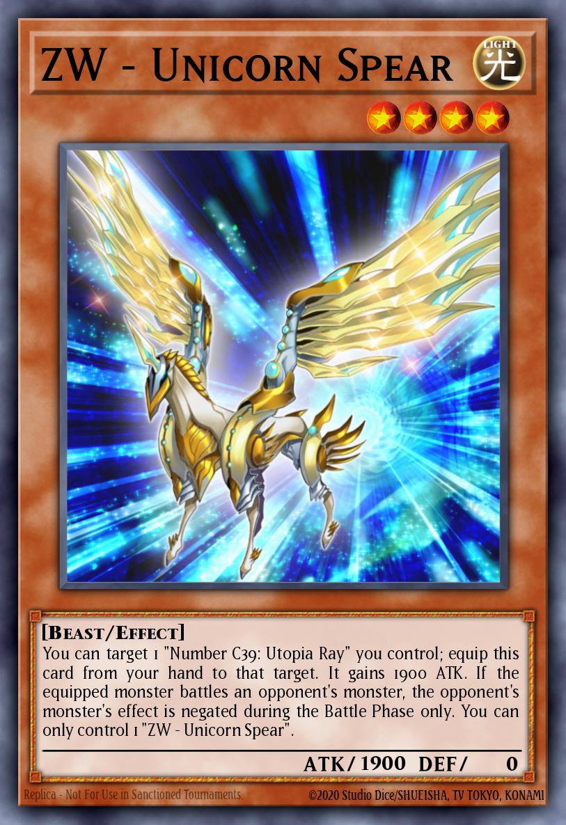 ZW - Unicorn Spear Rare ORCS-EN005 Order of Chaos Yugioh card
