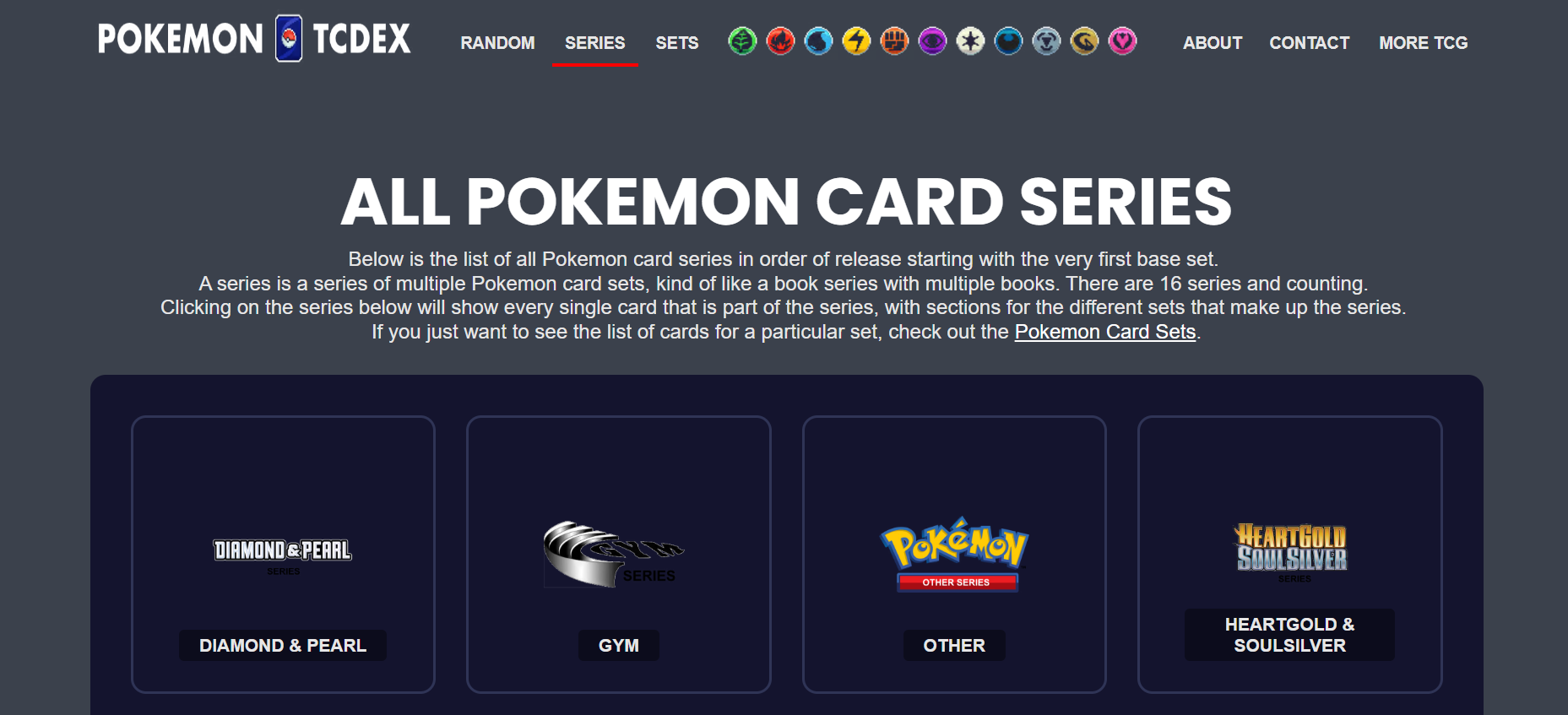 How to See All Pokemon Cards From a Specific Series — step 1