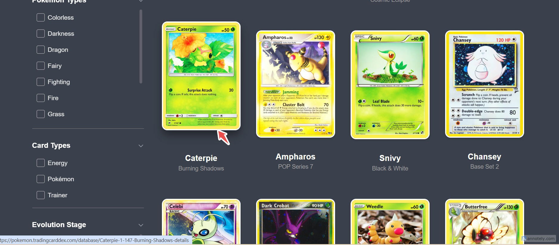 How to View All Pokemon Cards From a Specific Artist — step 4