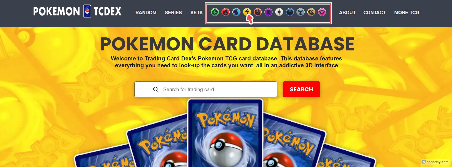 How to View All Pokemon Cards With a Specific Energy Type — step 2