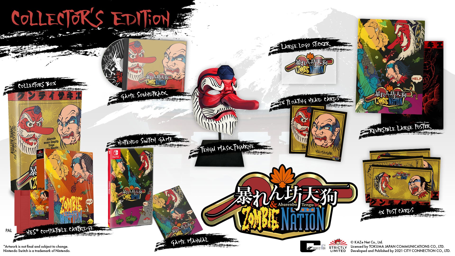 Abarenbo Tengu & Zombie Nation Collector's Edition (NSW) NES Compatible Game Bundle (PAL)