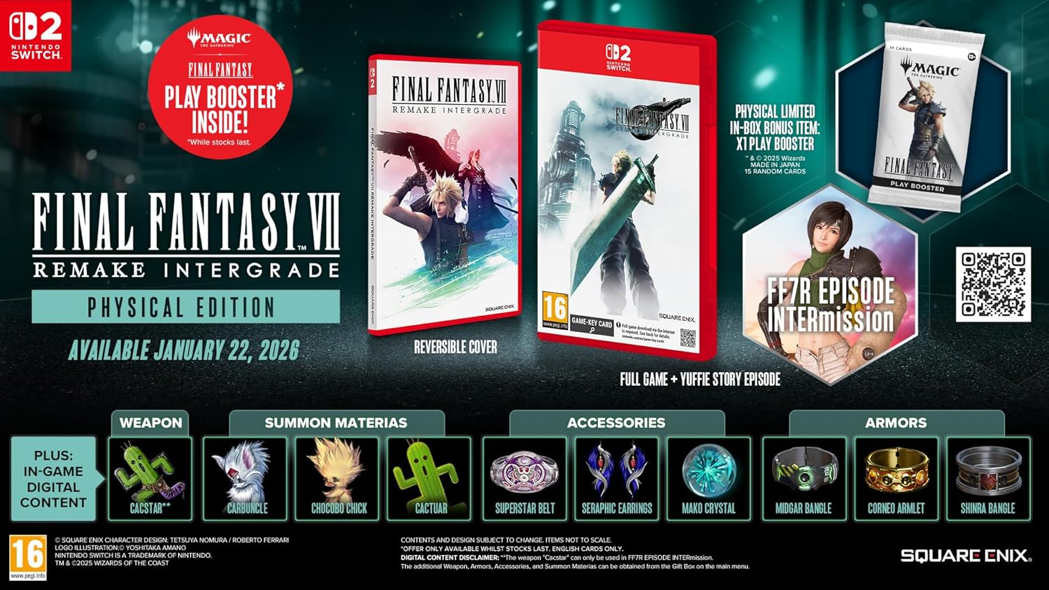 Final Fantasy VII Remake Intergrade + Magic: The Gathering Play Booster