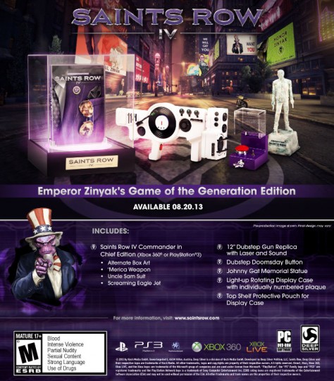 Saints Row IV Emperor Zinyak's Game of the Generation Edition