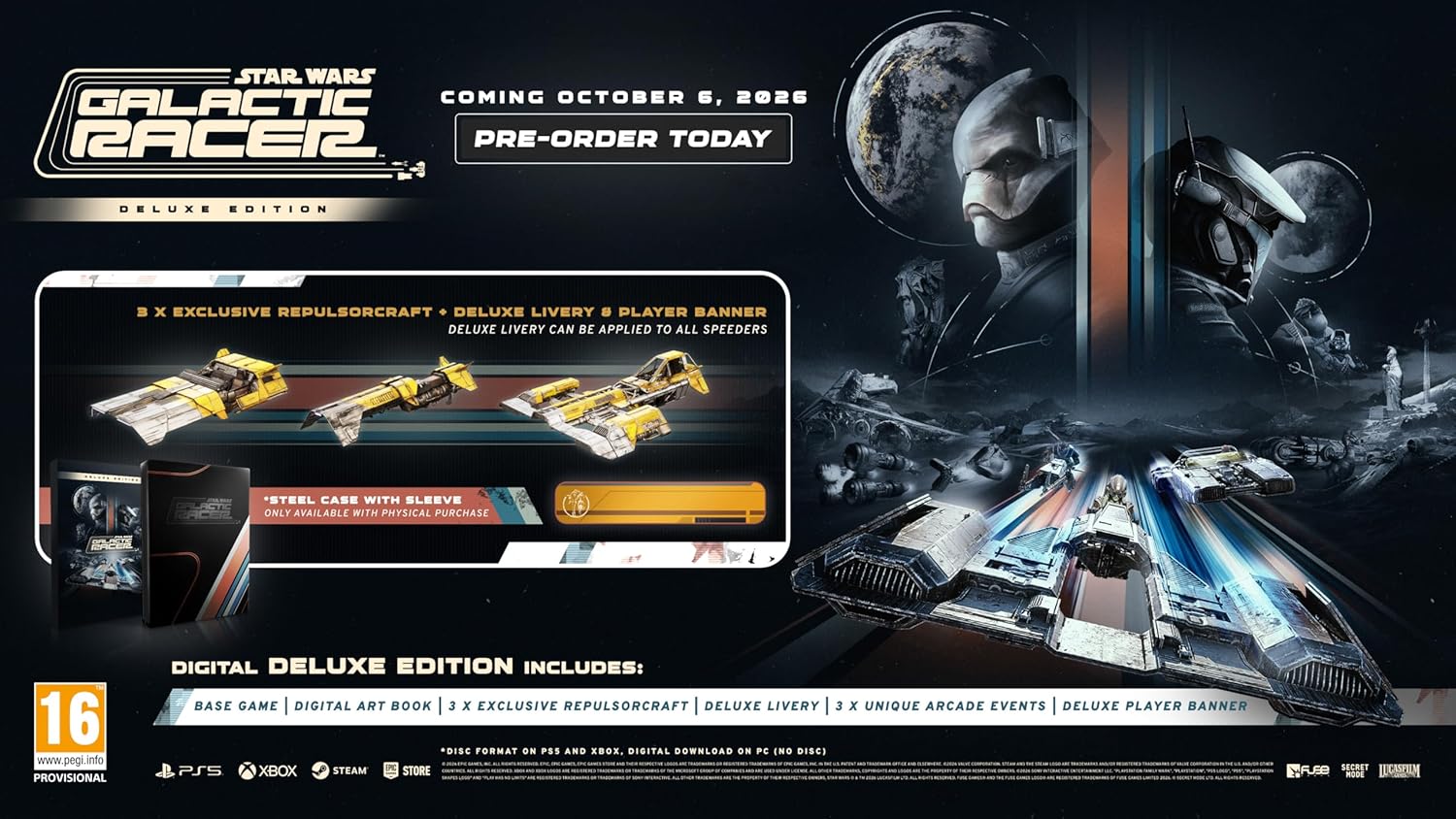 Star Wars: Galactic Racer Deluxe Steelbook Edition