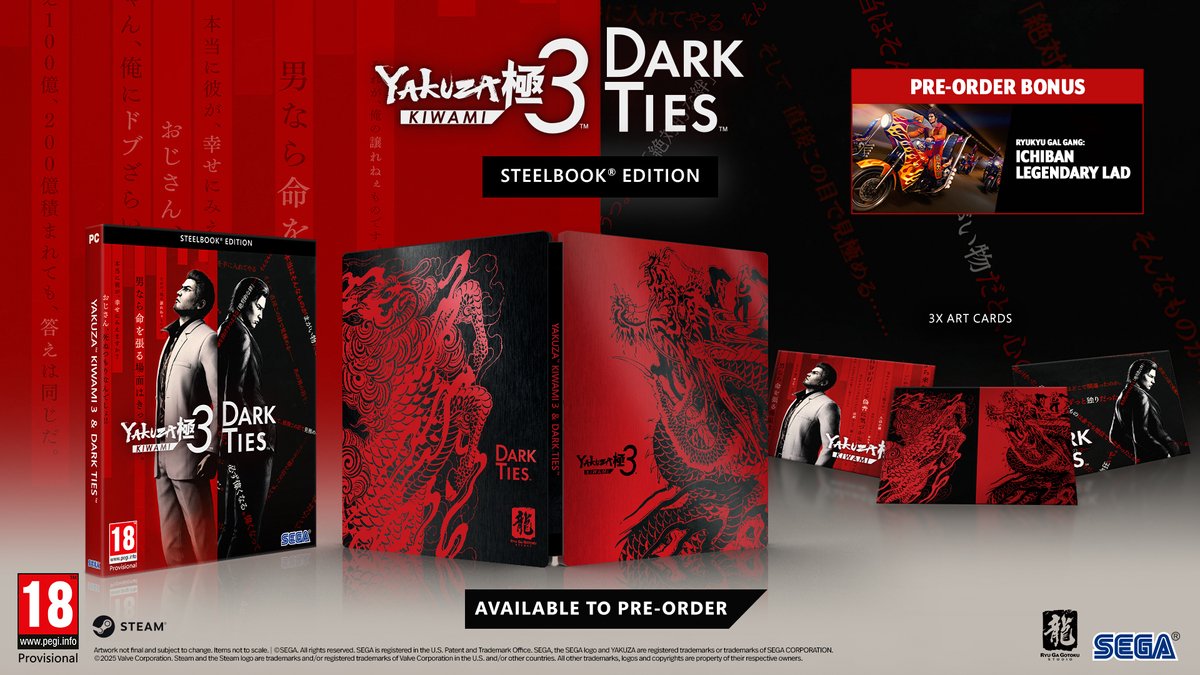 Yakuza Kiwami 3 & Dark Ties Steelbook Edition