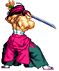 Genjuro Kibagami in Samurai Shodown II