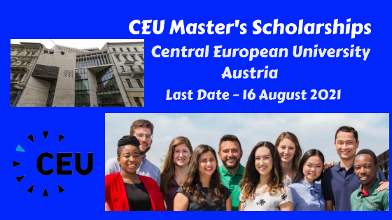 CEU Master’s Scholarships at Central European University, Austria