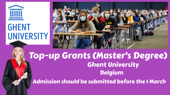 Ghent University Top-up Grants (Master’s Degree), Belgium