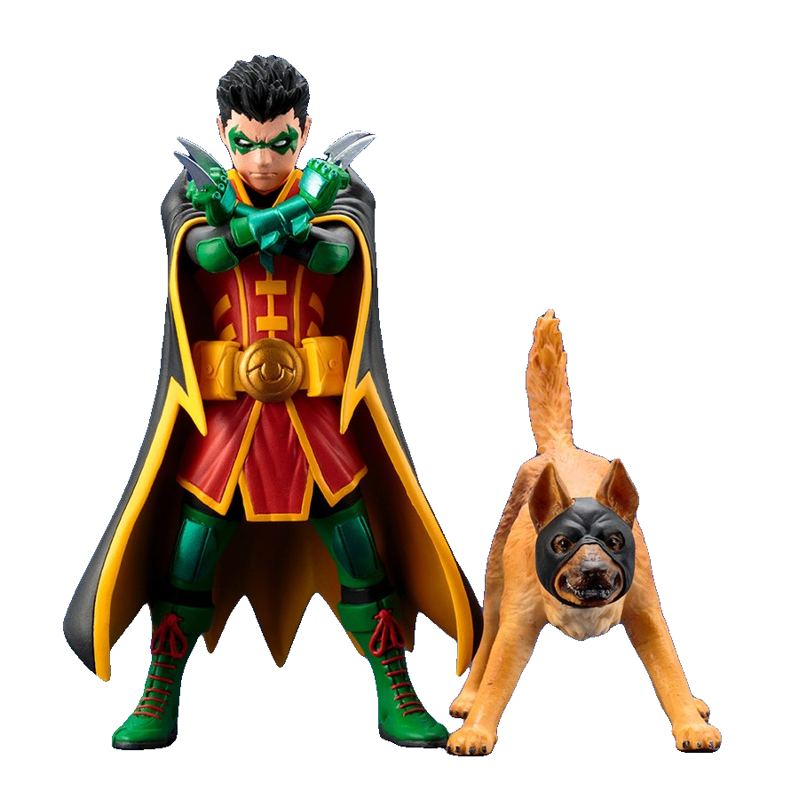 DC COMICS SUPER SONS ROBIN AND ACE THE BAT-HOUND 2-PACK ARTFX+ STATUES