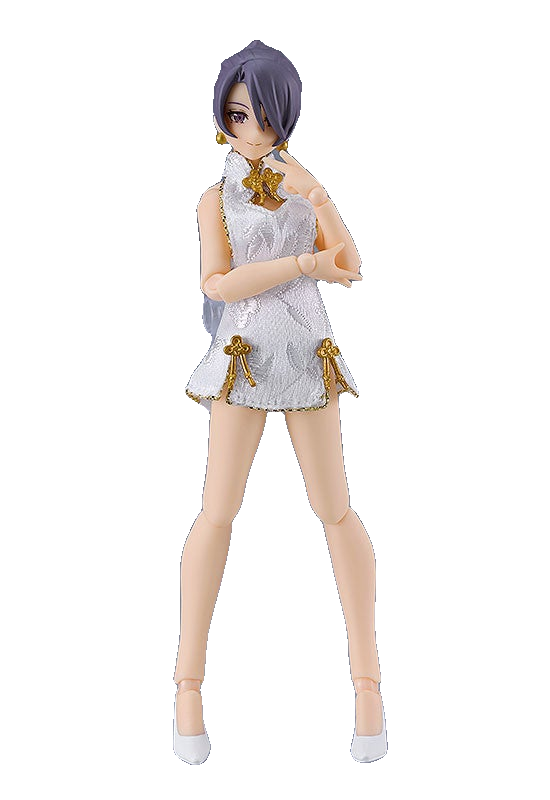 figma Female Body (Mika) with Mini Skirt Chinese Dress Outfit (White)