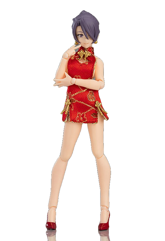 figma Female Body (Mika) with Mini Skirt Chinese Dress Outfit