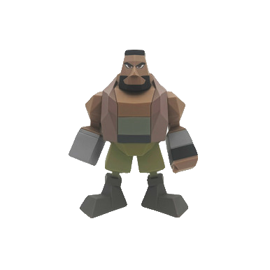 FINAL FANTASY VII Polygon Soft Vinyl Figure - BARRET WALLACE