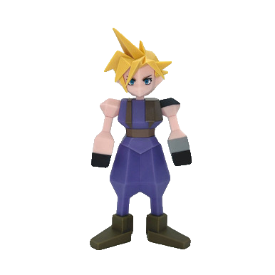 FINAL FANTASY VII Polygon Soft Vinyl Figure - CLOUD STRIFE